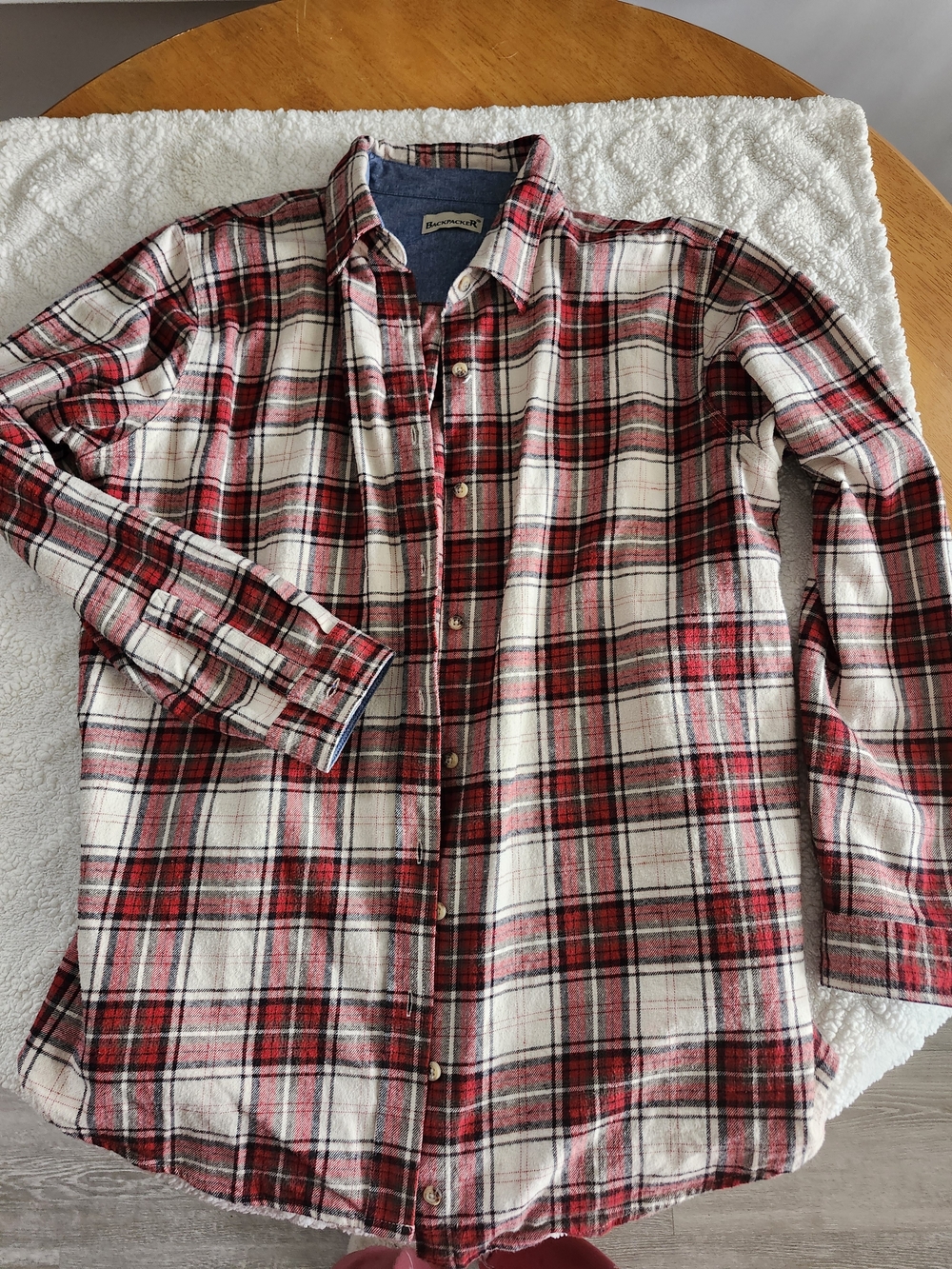 100% Cotton Red Plaid Button-Down Shirt | Backpacker